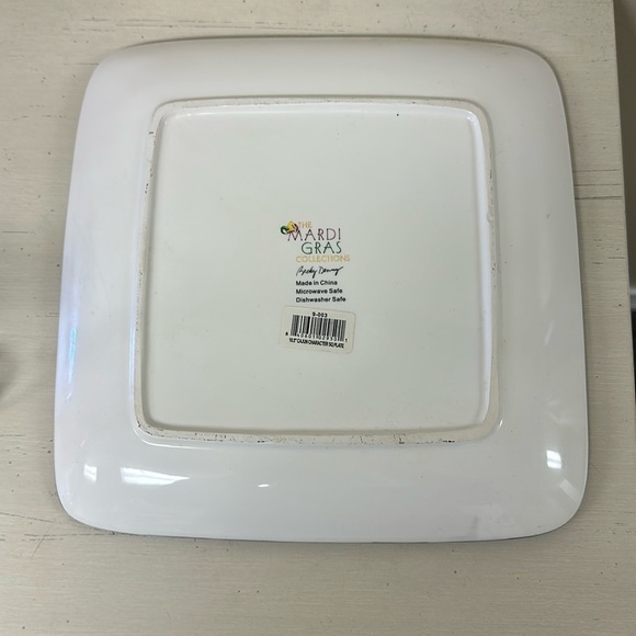 Boo Ray Shrimp Becky Denny 10.5 Cajun Character Square Plate With Stand - Picture 4 of 5